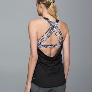 Lululemon Wild Tank Black / Dottie Dream Rose Neutral Blush Black